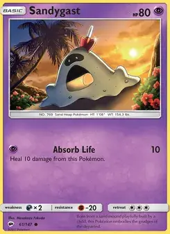 Sandygast 61/147 Burning Shadows Pokémon card