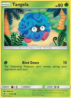 Tangela 7/147 Burning Shadows Pokémon card
