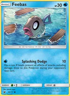 Feebas 26/111 Crimson Invasion Pokémon card