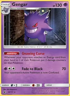 Gengar 38/111 Crimson Invasion Pokémon card