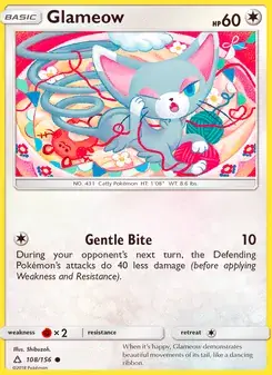 Glameow 108/156 Ultra Prism Pokémon card