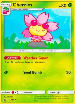 Cherrim 11/156 Ultra Prism Pokémon card