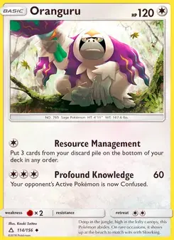 Oranguru 114/156 Ultra Prism Pokémon card