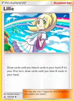 Lillie 125/156 Ultra Prism Pokémon card