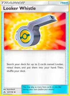 Looker Whistle 127/156 Ultra Prism Pokémon card
