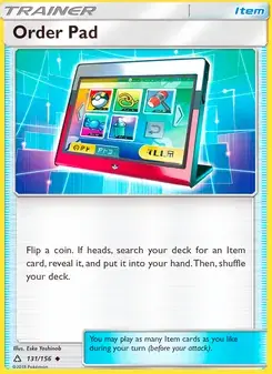 Order Pad 131/156 Ultra Prism Pokémon card