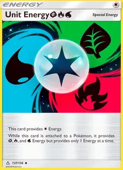 Unit Energy GrassFireWater 137/156 Ultra Prism Pokémon card