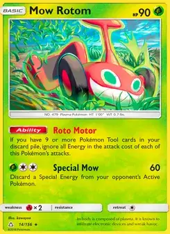 Mow Rotom 14/156 Ultra Prism Pokémon card