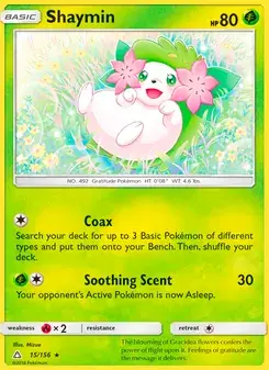Shaymin 15/156 Ultra Prism Pokémon card