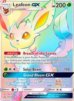 Leafeon GX 157/156 Ultra Prism Pokémon card