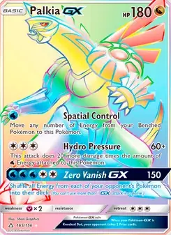 Palkia GX 165/156 Ultra Prism Pokémon card