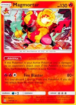 Magmortar 19/156 Ultra Prism Pokémon card