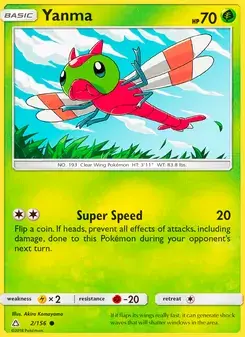 Yanma 2/156 Ultra Prism Pokémon card