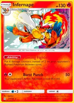 Infernape 23/156 Ultra Prism Pokémon card
