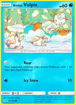 Alolan Vulpix 30/156 Ultra Prism Pokémon card