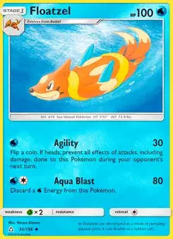 Floatzel 36/156 Ultra Prism Pokémon card