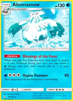 Abomasnow 38/156 Ultra Prism Pokémon card