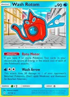 Wash Rotom 40/156 Ultra Prism Pokémon card