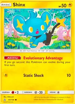 Shinx 45/156 Ultra Prism Pokémon card