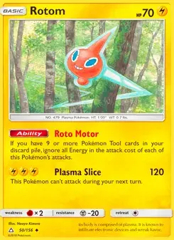 Rotom 50/156 Ultra Prism Pokémon card