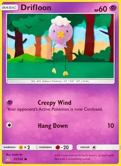 Drifloon 51/156 Ultra Prism Pokémon card