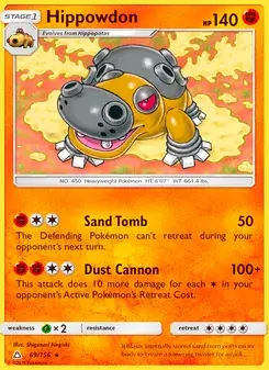 Hippowdon 69/156 Ultra Prism Pokémon card