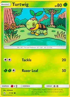 Turtwig 7/156 Ultra Prism Pokémon card