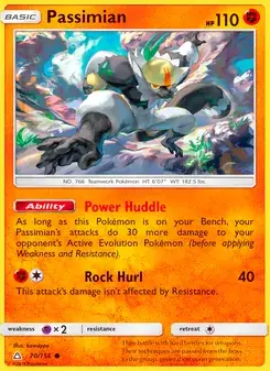 Passimian 70/156 Ultra Prism Pokémon card