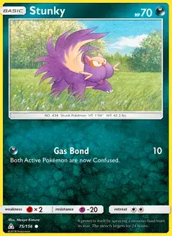 Stunky 75/156 Ultra Prism Pokémon card