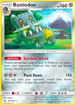 Bastiodon 85/156 Ultra Prism Pokémon card