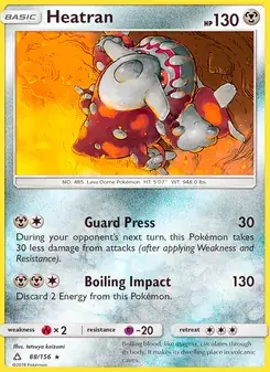 Heatran 88/156 Ultra Prism Pokémon card