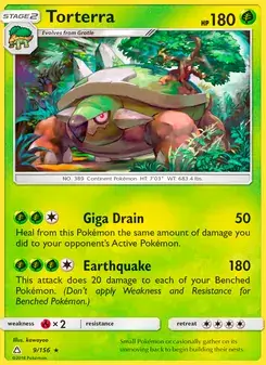 Torterra 9/156 Ultra Prism Pokémon card