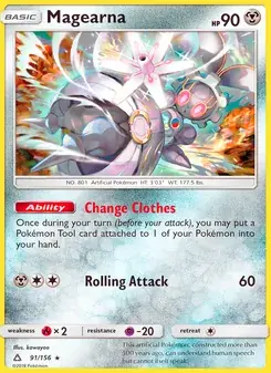 Magearna 91/156 Ultra Prism Pokémon card