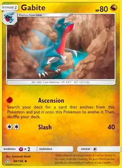 Gabite 98/156 Ultra Prism Pokémon card