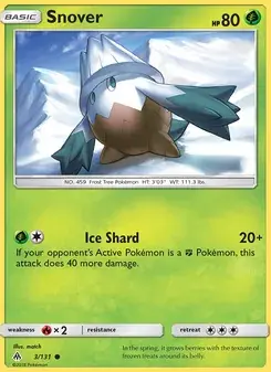 Snover 3/131 Forbidden Light Pokémon card