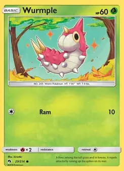 Wurmple 23/214 Lost Thunder Pokémon card