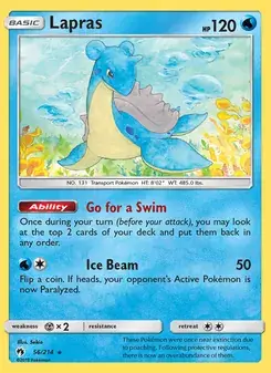 Lapras 56/214 Lost Thunder Pokémon card