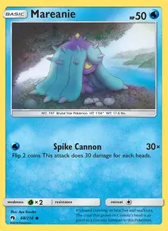 Mareanie 68/214 Lost Thunder Pokémon card