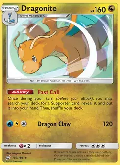 Dragonite 119/181 Team Up Pokémon card