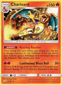 Charizard 14/181 Team Up Pokémon card
