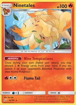 Ninetales 16/181 Team Up Pokémon card