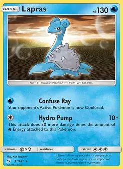Lapras 31/181 Team Up Pokémon card