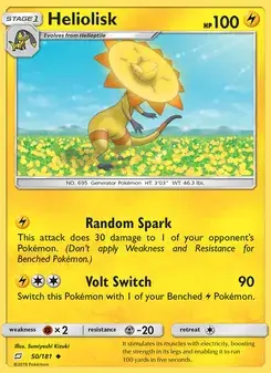 Heliolisk 50/181 Team Up Pokémon card