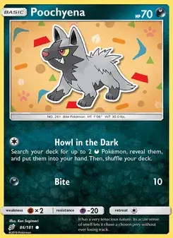 Poochyena 86/181 Team Up Pokémon card