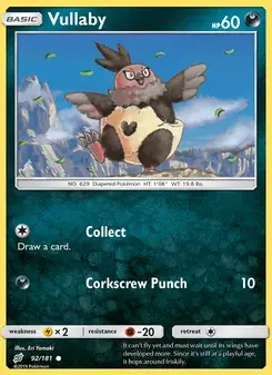 Vullaby 92/181 Team Up Pokémon card