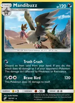 Mandibuzz 93/181 Team Up Pokémon card