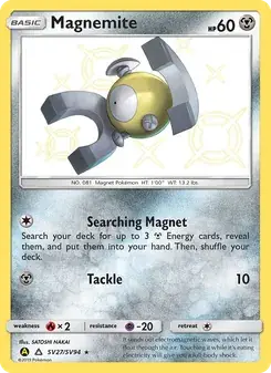Magnemite SV27 Hidden Fates Shiny Vault Pokémon card