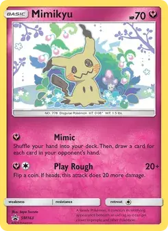 Mimikyu SM163 SM Black Star Promos Pokémon card
