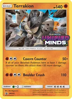 Terrakion SM205 SM Black Star Promos Pokémon card
