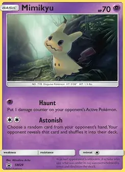 Mimikyu SM29 SM Black Star Promos Pokémon card